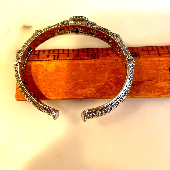 Judith Ripka Sterling Silver hinged cuff - Picture 12 of 13